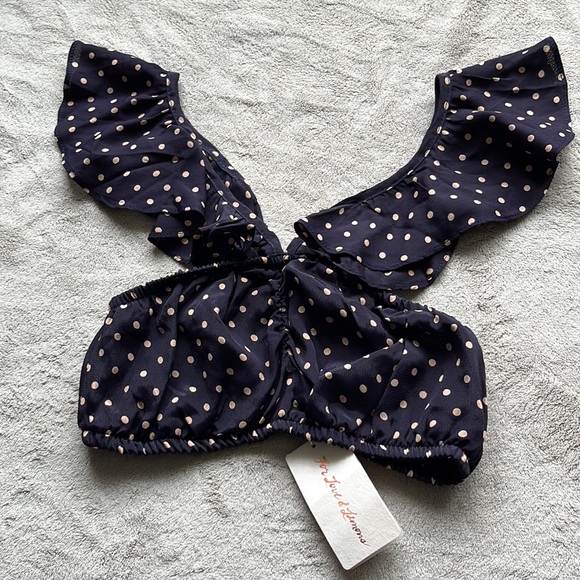 🤩 For Love And Lemons Polka Dot Crop Top - Picture 6 of 9